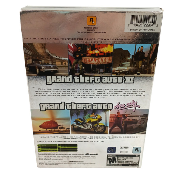 Lot of 2 Grand Theft Auto San Andreas / GTA III & Vice City The Xbox Collection - Picture 4 of 16